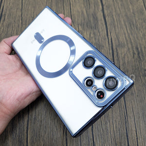 حافظة Magsafe الفاخرة ذات الطلاء الشفاف الشفاف لهاتف سامسونج جالاكسي