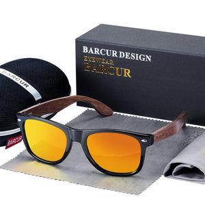BARCUR Natural Black Walnut Sunglasses - The Springberry Store