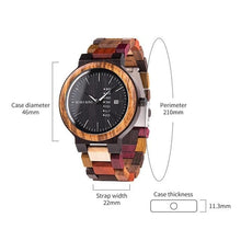 Load image into Gallery viewer, Bobo Bird Blackwood Zebrawood Watch - The Springberry Store