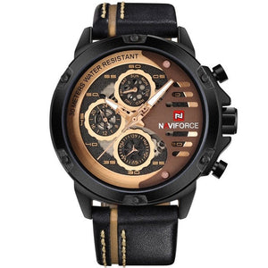 Naviforce Men's Leather Sports Watch - The Springberry Store