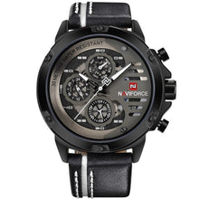 تحميل الصورة في عارض المعرض، Naviforce Men&#39;s Leather Sports Watch - The Springberry Store