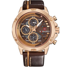 تحميل الصورة في عارض المعرض، Naviforce Men&#39;s Leather Sports Watch - The Springberry Store