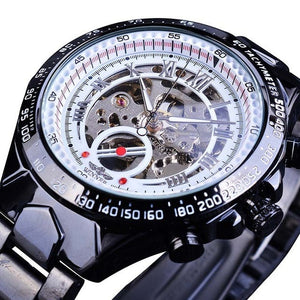 Winner Skeleton Dial Stainless Steel Watch - The Springberry Store