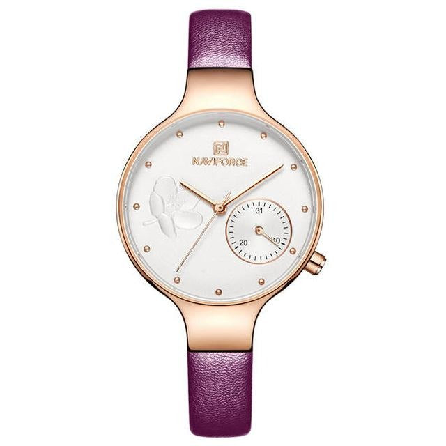 Naviforce Women's Leather Fashion Watch - The Springberry Store
